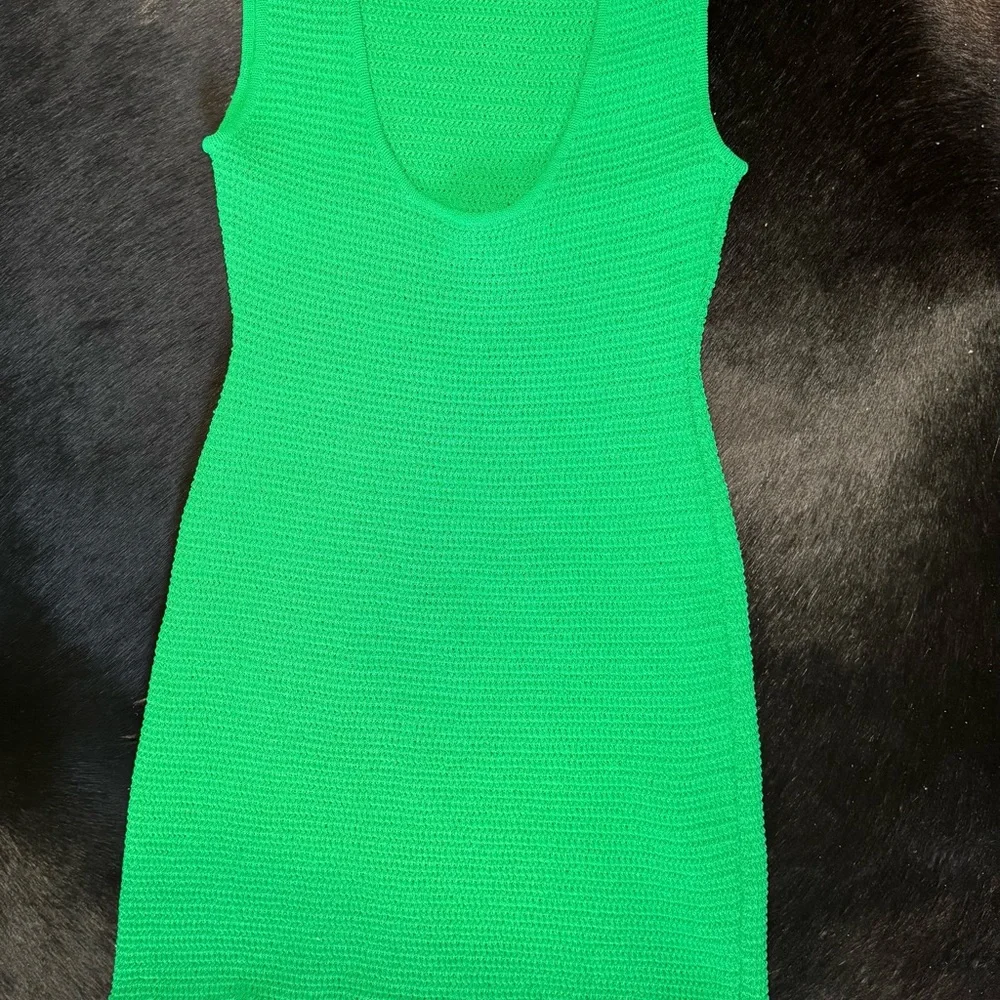 Bottega Veneta Green Mesh Dress - Picture 8 of 12